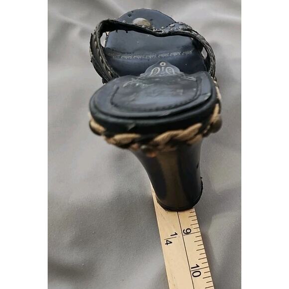 Hilary Radley Black Gold Studded Eye Heels Witchy Goth Halloween 8.5 - Picture 6 of 7